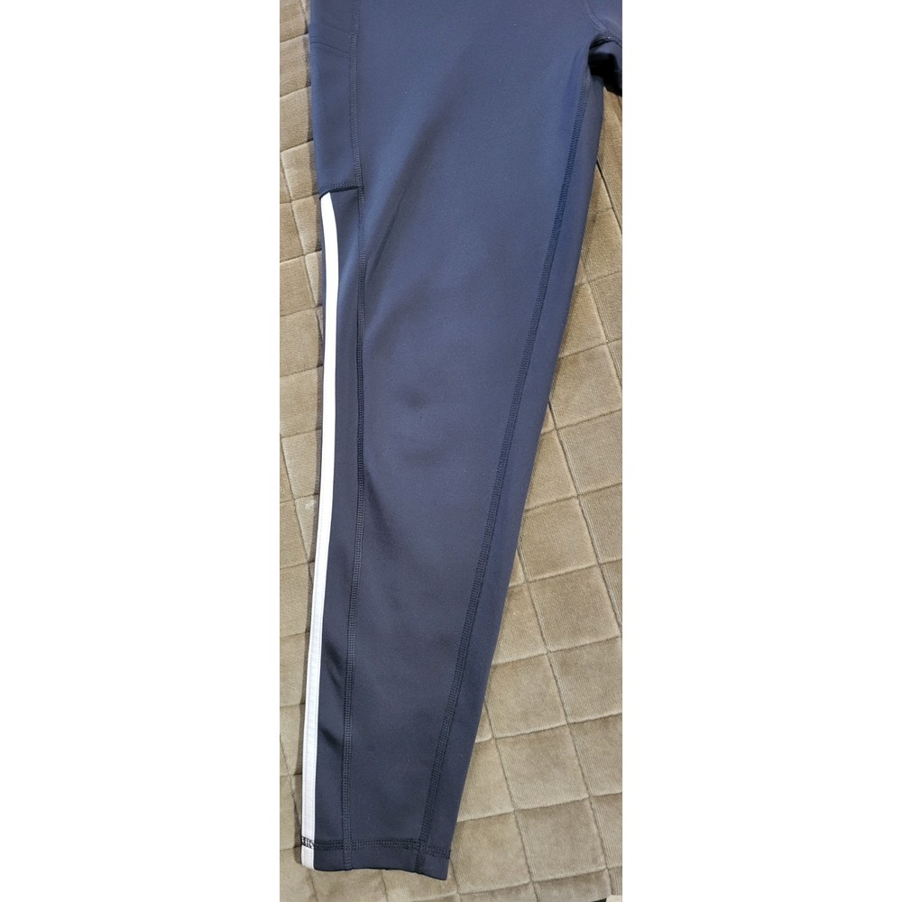 Adidas AeroReady Exercise Leggings Womens Sz Large Gray High Waist Logo Pockets - Picture 2 of 13